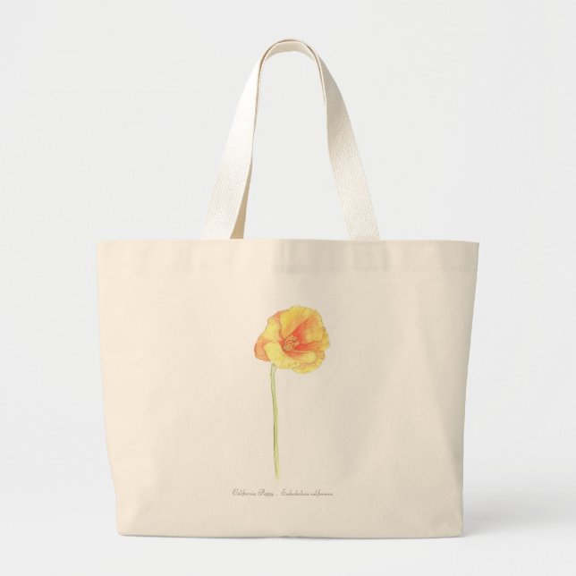 Grand Tote Bag Pavot de Californie (Devant)