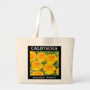 Grand Tote Bag Pavot d'or de la Californie