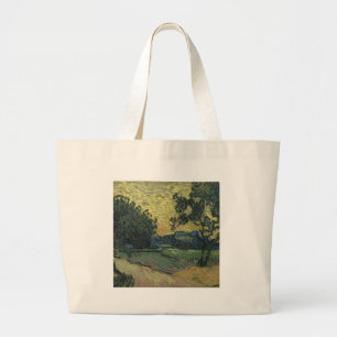 Grand Tote Bag Paysage de Van Gogh à Twilight