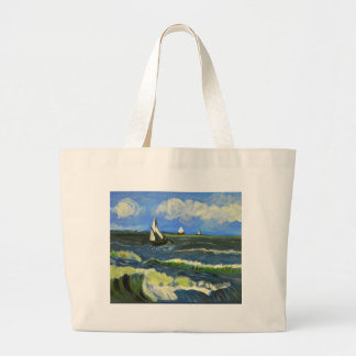 Grand Tote Bag Paysage marin à Saintes-Maries, Van Gogh