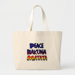 Grand Tote Bag Peace Hakuna Matata Gradient Art