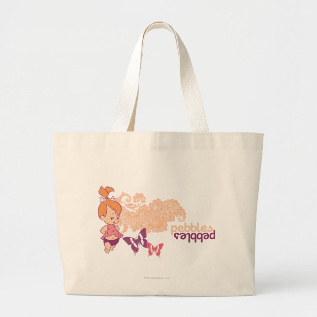 Grand Tote Bag PEBBLES™ et papillons (Devant)