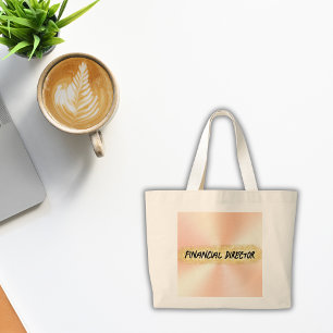 Grand Tote Bag Pêche monogramme et Gold Business  
