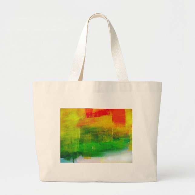 Grand Tote Bag Peinture Abstraite (Devant)