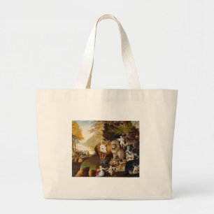 Grand Tote Bag Peinture animale du Royaume pacifique