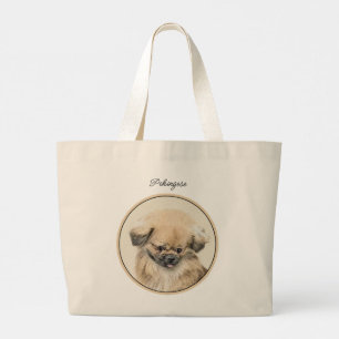 Grand Tote Bag Pekingese Peinture Faune Cute Original Animal Chie