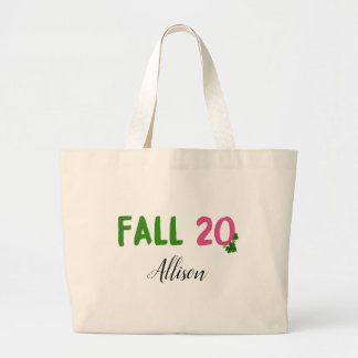 Grand Tote Bag Personnalisé Automne 20 AKA Sorority Canvas Fourre