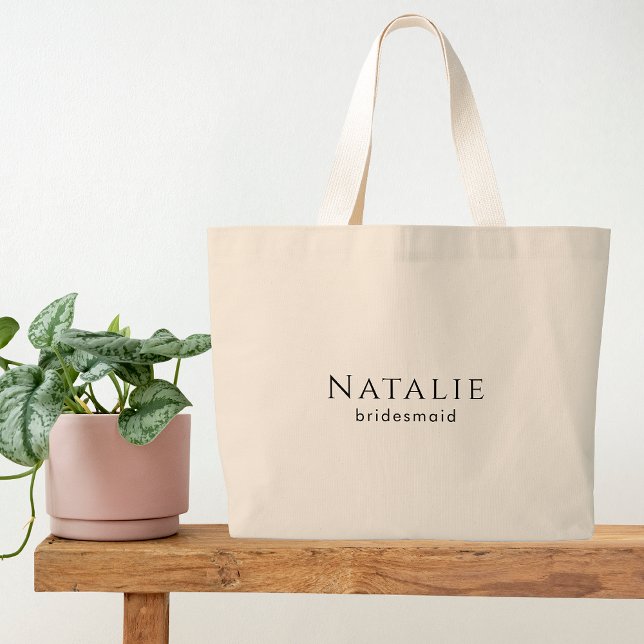 Grand Tote Bag Personnaliser le cadeau de la servante d'accueil M (Créateur téléchargé)