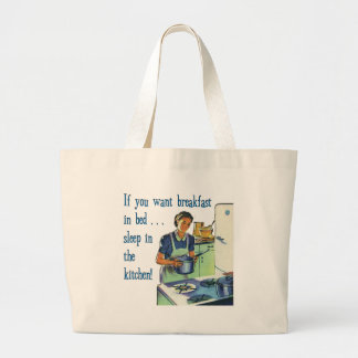 Grand Tote Bag Petit déjeuner dans le lit