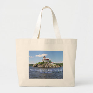 Grand Tote Bag Phare de Pomham Rocks, Rhode Island