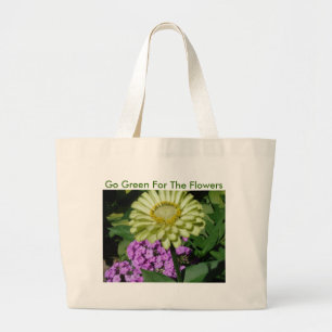 Grand Tote Bag Phlox&Zinnia, devenez écolo pour les fleurs