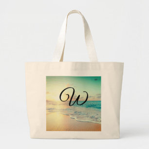 Grand Tote Bag Photo d'une plage à Sunrise