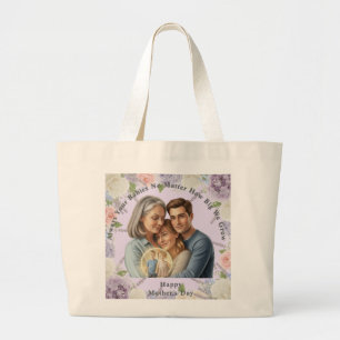 Grand Tote Bag Photo personnalisée pour la fête des mères Toujour