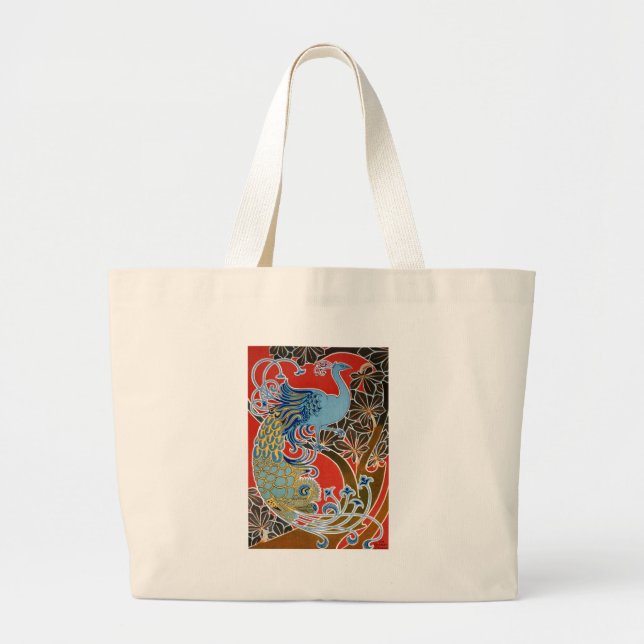 Grand Tote Bag Pic sur rouge (Devant)