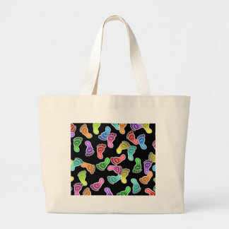Grand Tote Bag Pieds heureux de papier peint