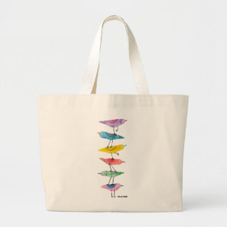 Grand Tote Bag Pile d'oiseaux