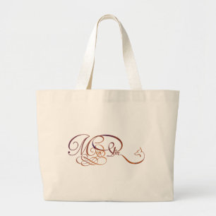 Grand Tote Bag Pin de minute en manuscrit élégant