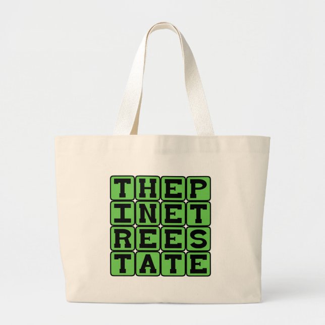 Grand Tote Bag Pine Tree State, Maine Surnom (Devant)
