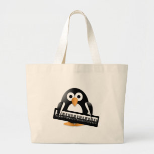 Grand Tote Bag Pingouin avec piano