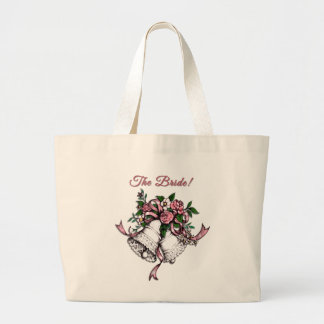 Grand Tote Bag Pink Wedding Bells The Bride