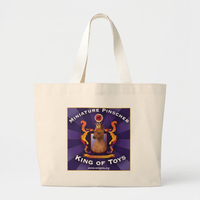 Grand Tote Bag Pinscher miniature, roi des jouets (Devant)