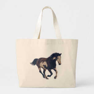 Grand Tote Bag Pinto American Paint Horse Wild Galloping