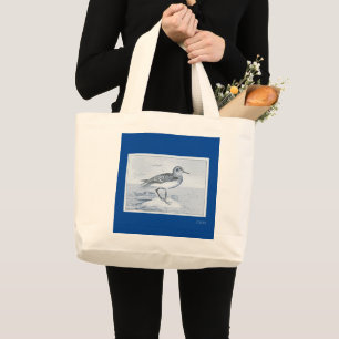 Grand Tote Bag Plage de Seagull Bird Océan Tropical Summer Monogr