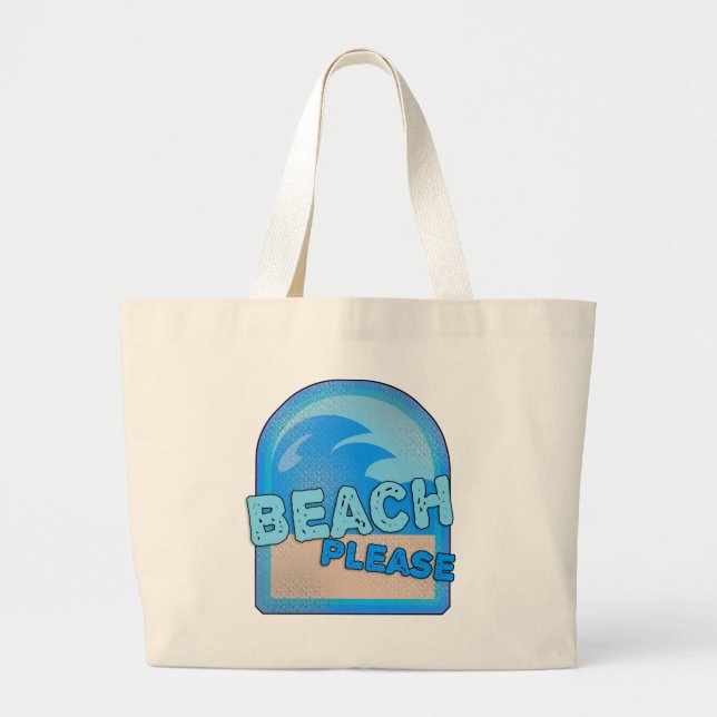 Grand Tote Bag Plage S'Il Vous Plaît Amusant Souvenirs d'été Slog (Devant)