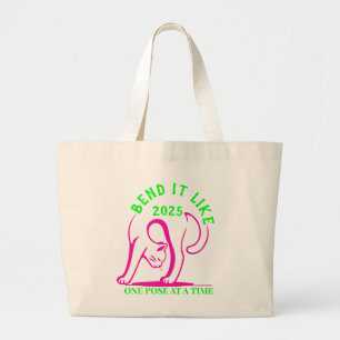 Grand Tote Bag Plier comme 2025 : Fun de chat Yoga