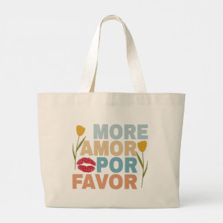 Grand Tote Bag Plus amer por faveur & Tulipes fleurs