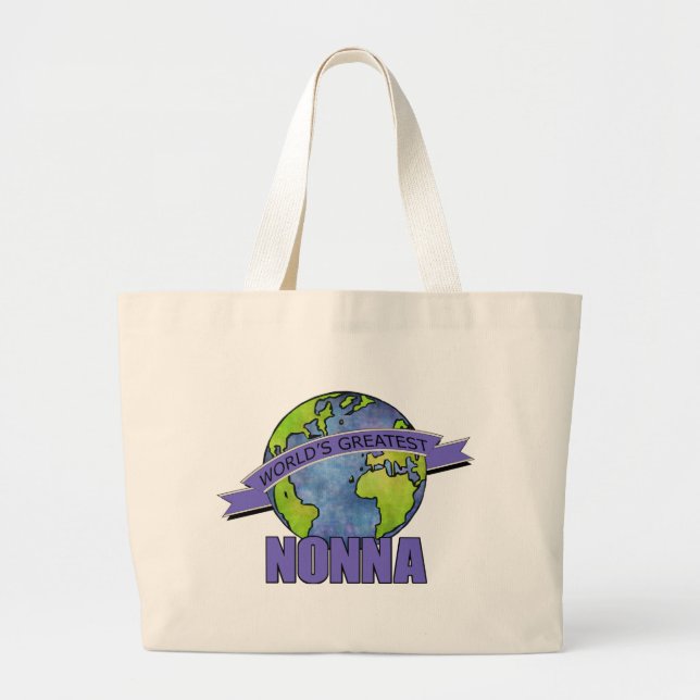 Grand Tote Bag Plus grand Nonna du monde (Devant)