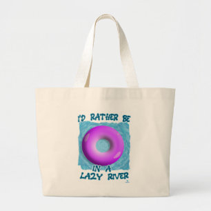 Grand Tote Bag Plutôt Dans Le Parc Aquatique De Lazy River Fun T-