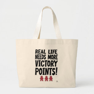 Grand Tote Bag Points Victoire de Real Life Board Gamer Slogan