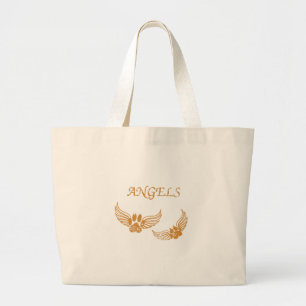 Grand Tote Bag Pois de animal de compagnie angélique en détresse