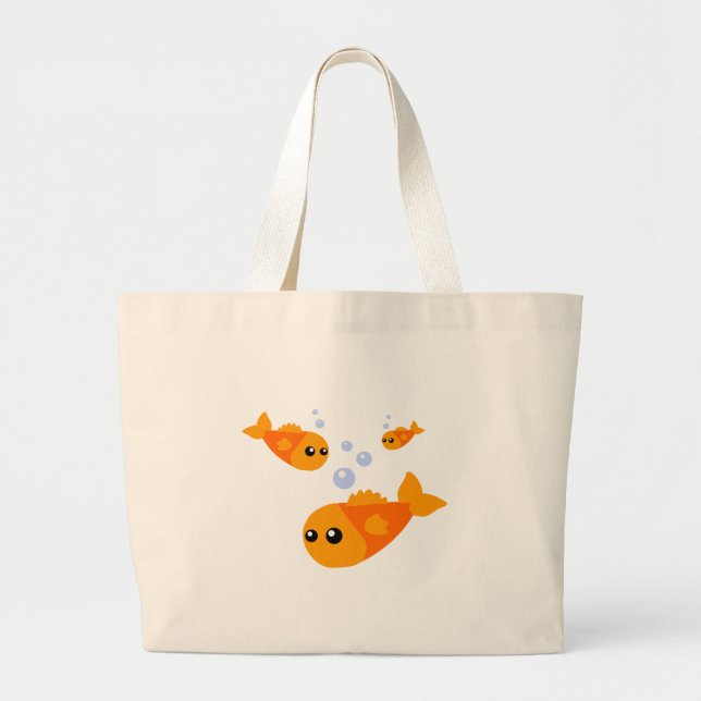 Grand Tote Bag Poisson mignon (Devant)