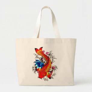 Grand Tote Bag Poissons de Koi