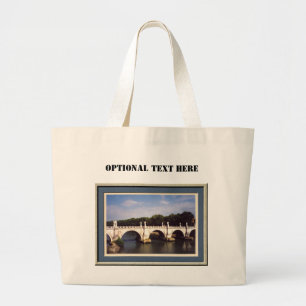 Grand Tote Bag Pont Sant'Angelo Rome encadré