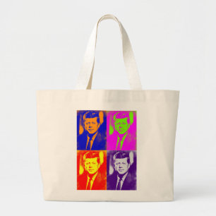 Grand Tote Bag Pop Art JFK John F. Kennedy
