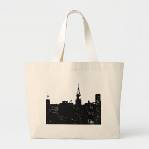 Grand Tote Bag Pop Art New York Silhouette