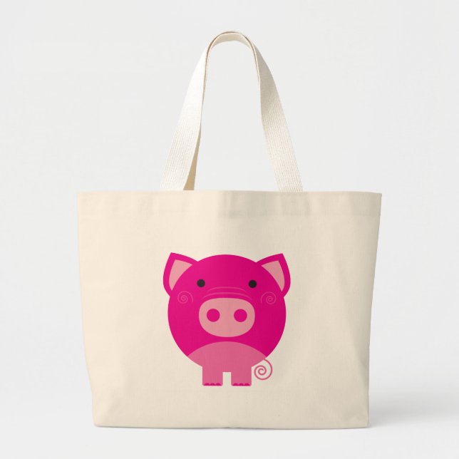 Grand Tote Bag Porc rose (Devant)