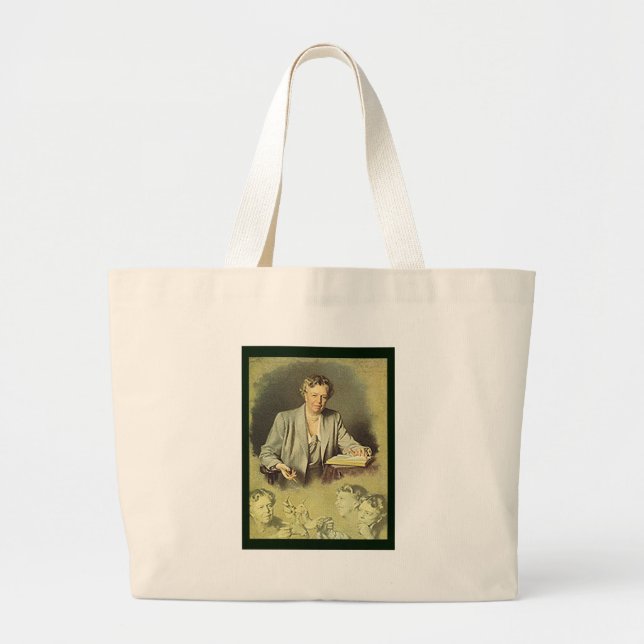 Grand Tote Bag Portrait de la Maison Blanche Eleanor Roosevelt (Devant)