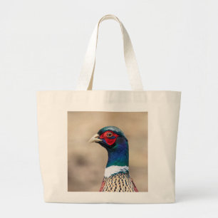 Grand Tote Bag Portrait d'un faisan