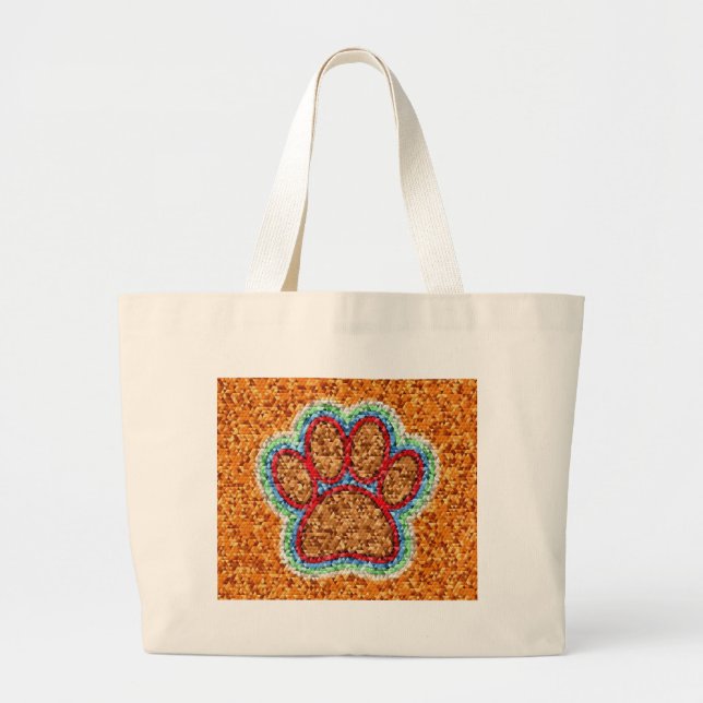 Grand Tote Bag Pot de chien basse (Devant)