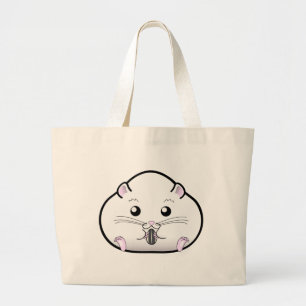 Grand Tote Bag Potelé tout le hamster nain russe blanc