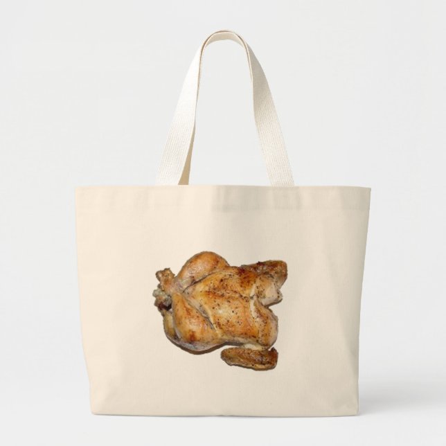 Grand Tote Bag Poulet rôti entier (Devant)