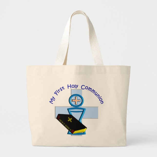 Grand Tote Bag Premiers cadeaux de sainte communion pour des (Devant)