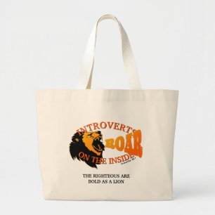 Grand Tote Bag PRÉSENTE ROAR SUR L'INTÉRIEUR Introverted