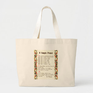 Grand Tote Bag prière simple par St Francis d'Assisi