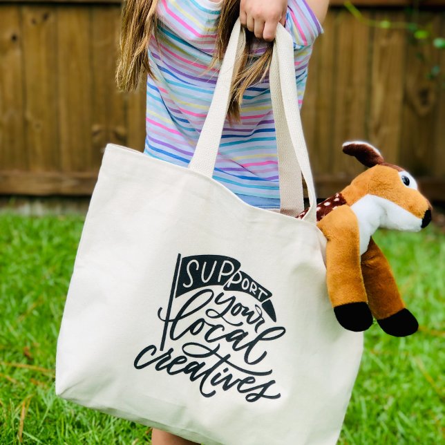 Grand Tote Bag Prise en charge des créations locales (Créateur téléchargé)