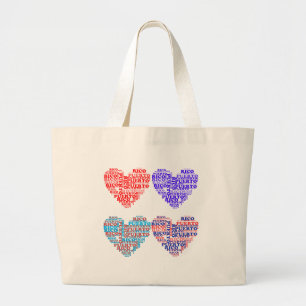 Grand Tote Bag Produits de coeurs de Porto Rico